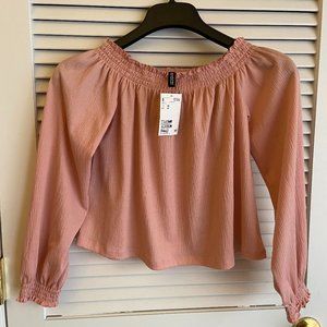 New Junior's XS pink long sleeve top